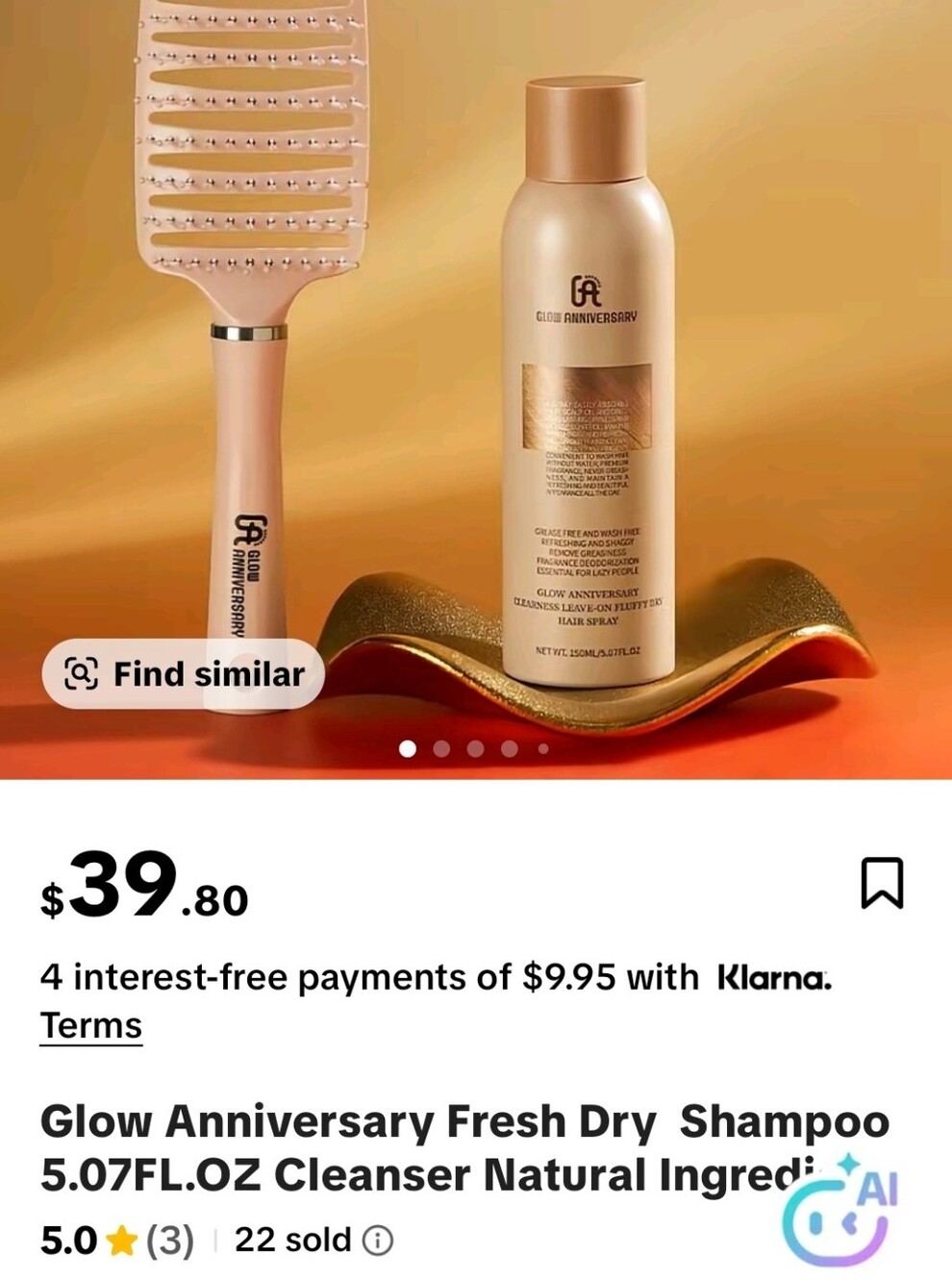Tiktok Amazing Dry Shampoo Hairspray With Vent Brush - Picture 5 of 5